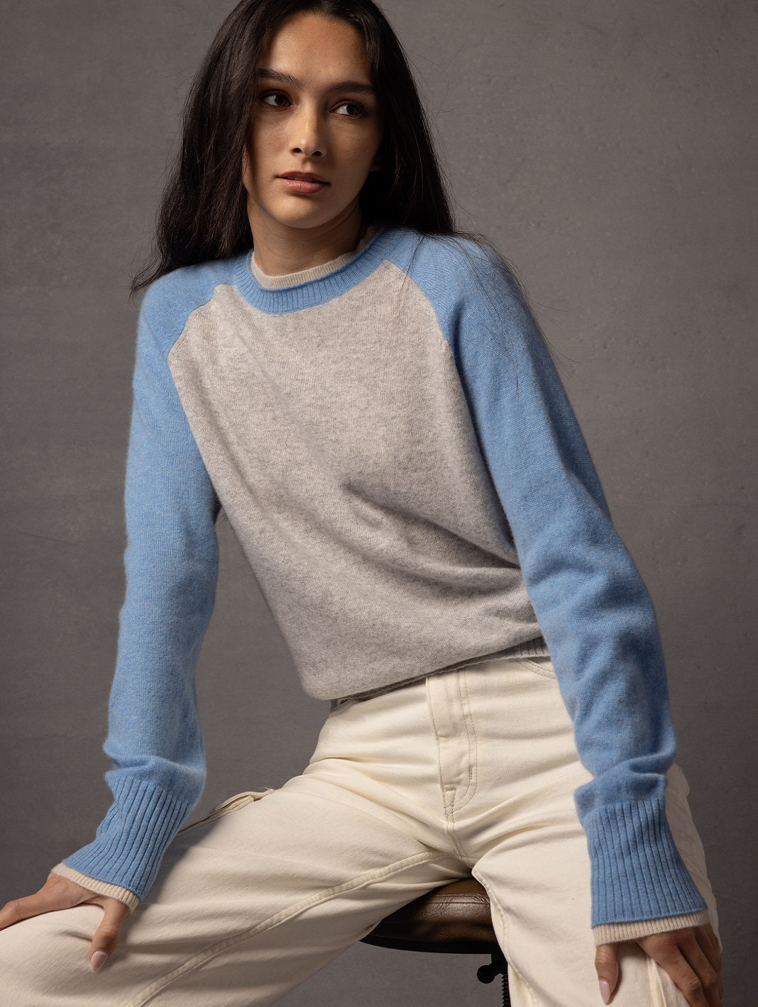 Proctor Cashmere Baseball Pullover