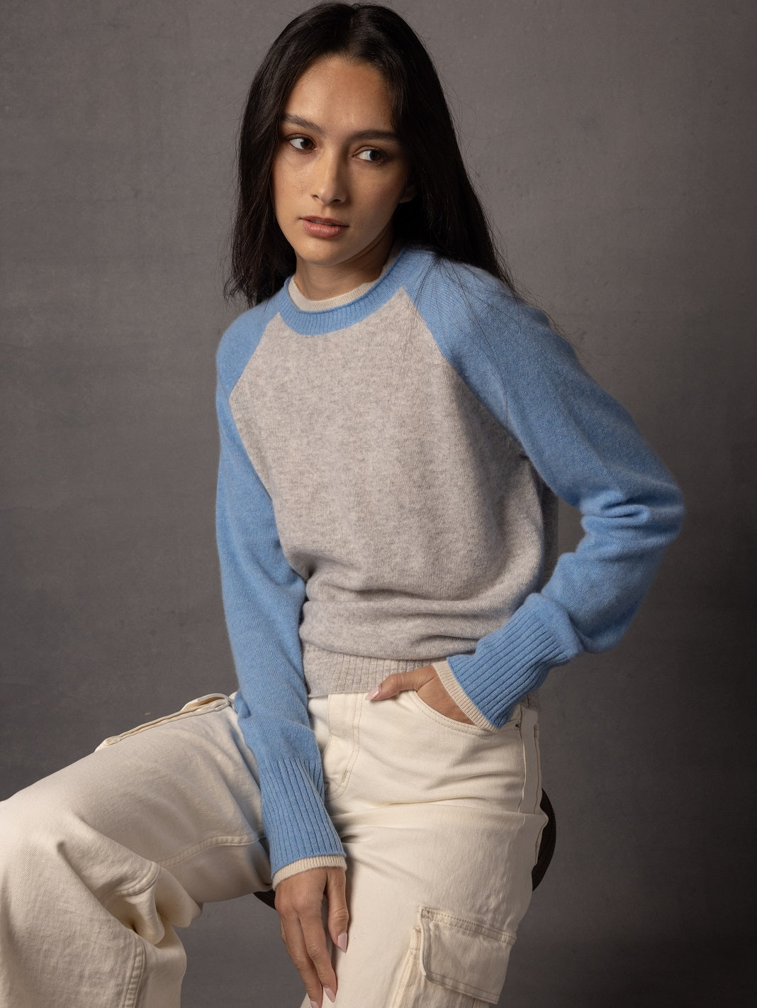 Proctor Cashmere Baseball Pullover