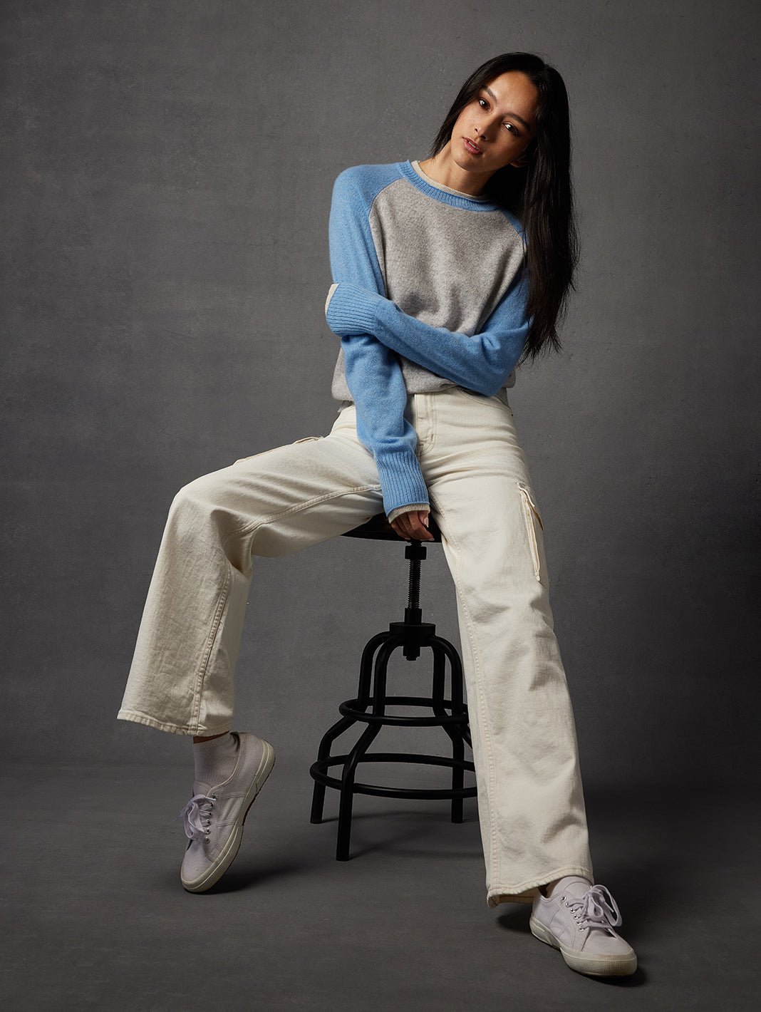Proctor Cashmere Baseball Pullover