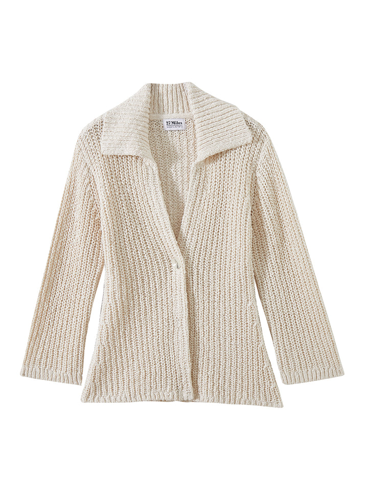 Indy Collared Cotton Cardigan for Women