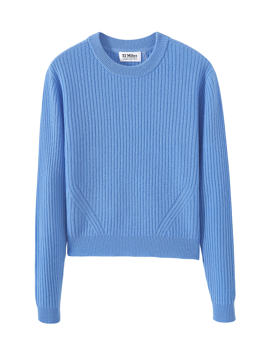 Africa Ribbed Cropped Cashmere Pullover