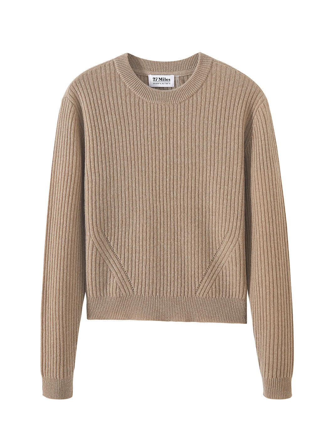 Africa Ribbed Cropped Cashmere Pullover