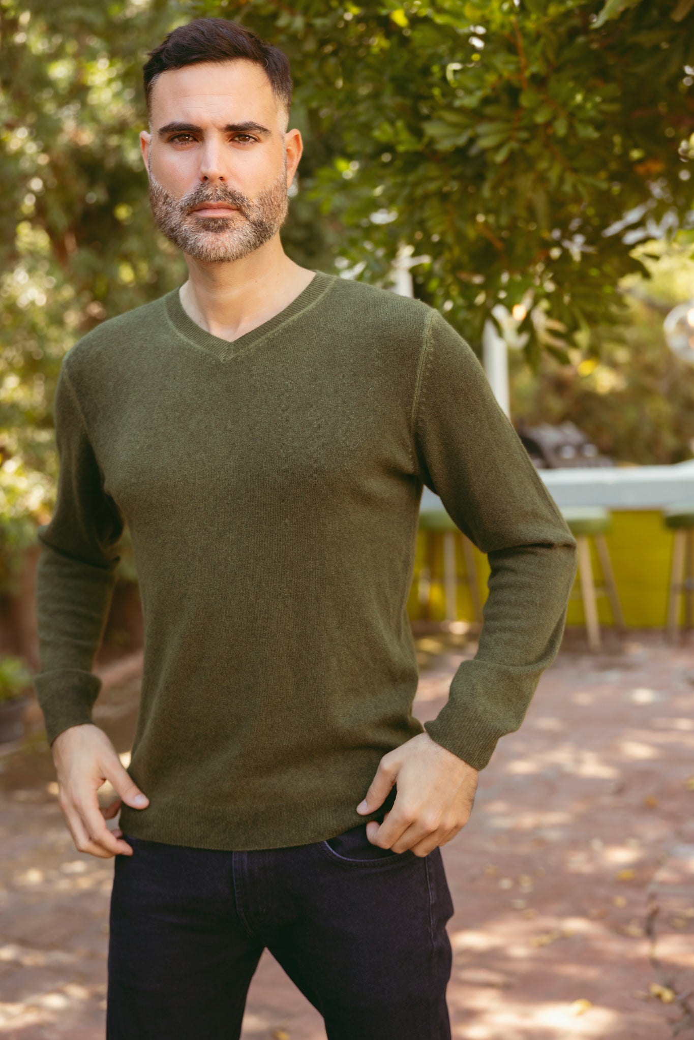 Rudolfo Men's Cashmere V Neck