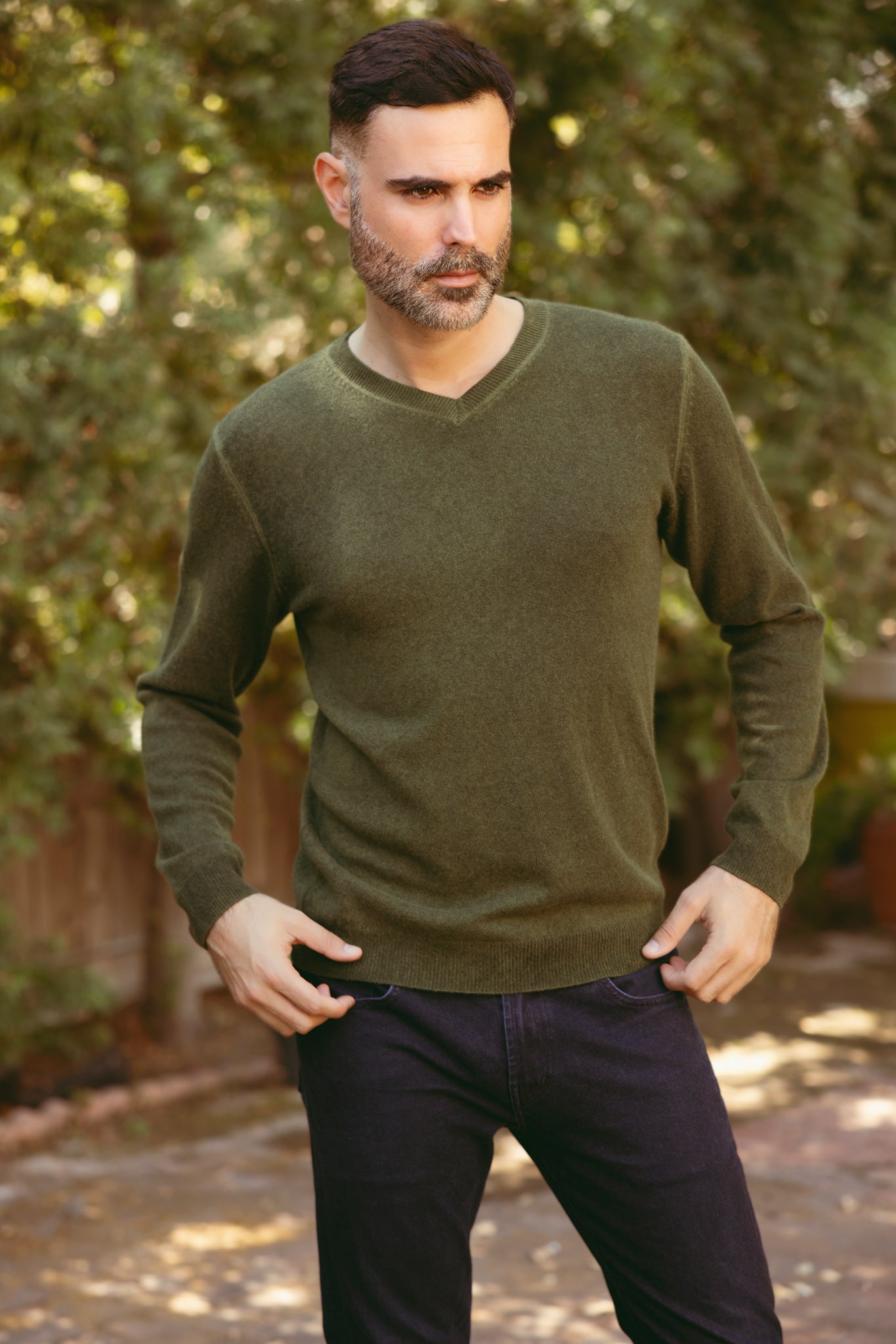 Rudolfo Men's Cashmere V Neck