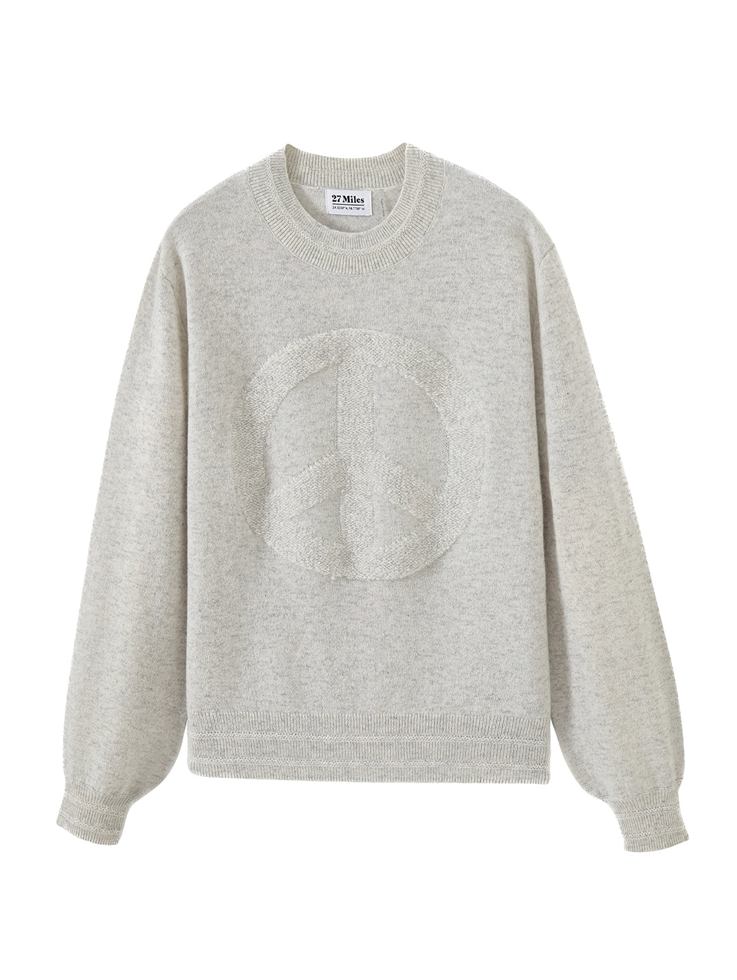 Vinton Peace Sign Cashmere Pullover