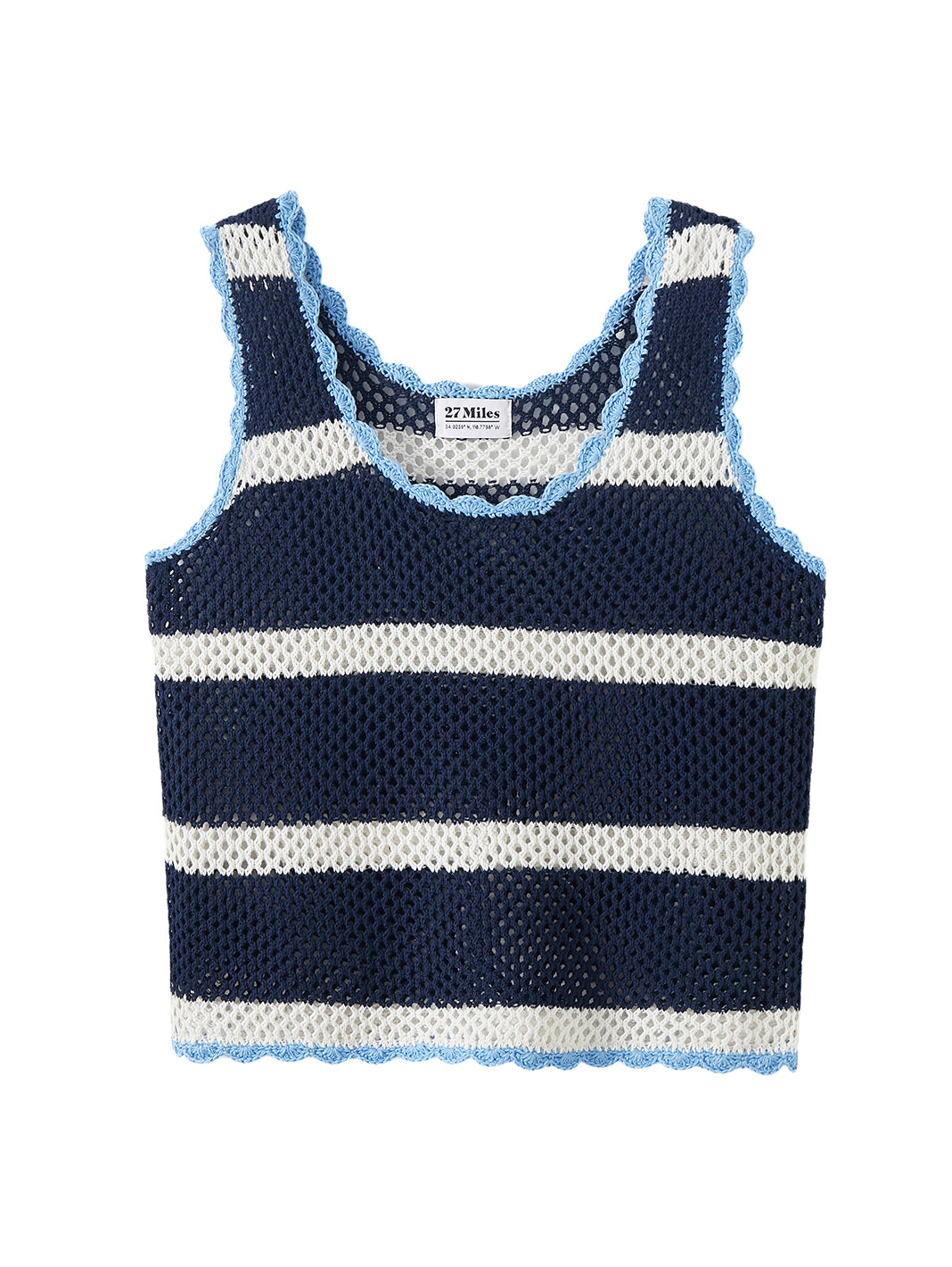 Katherine Striped Open Stich Knitted Tank