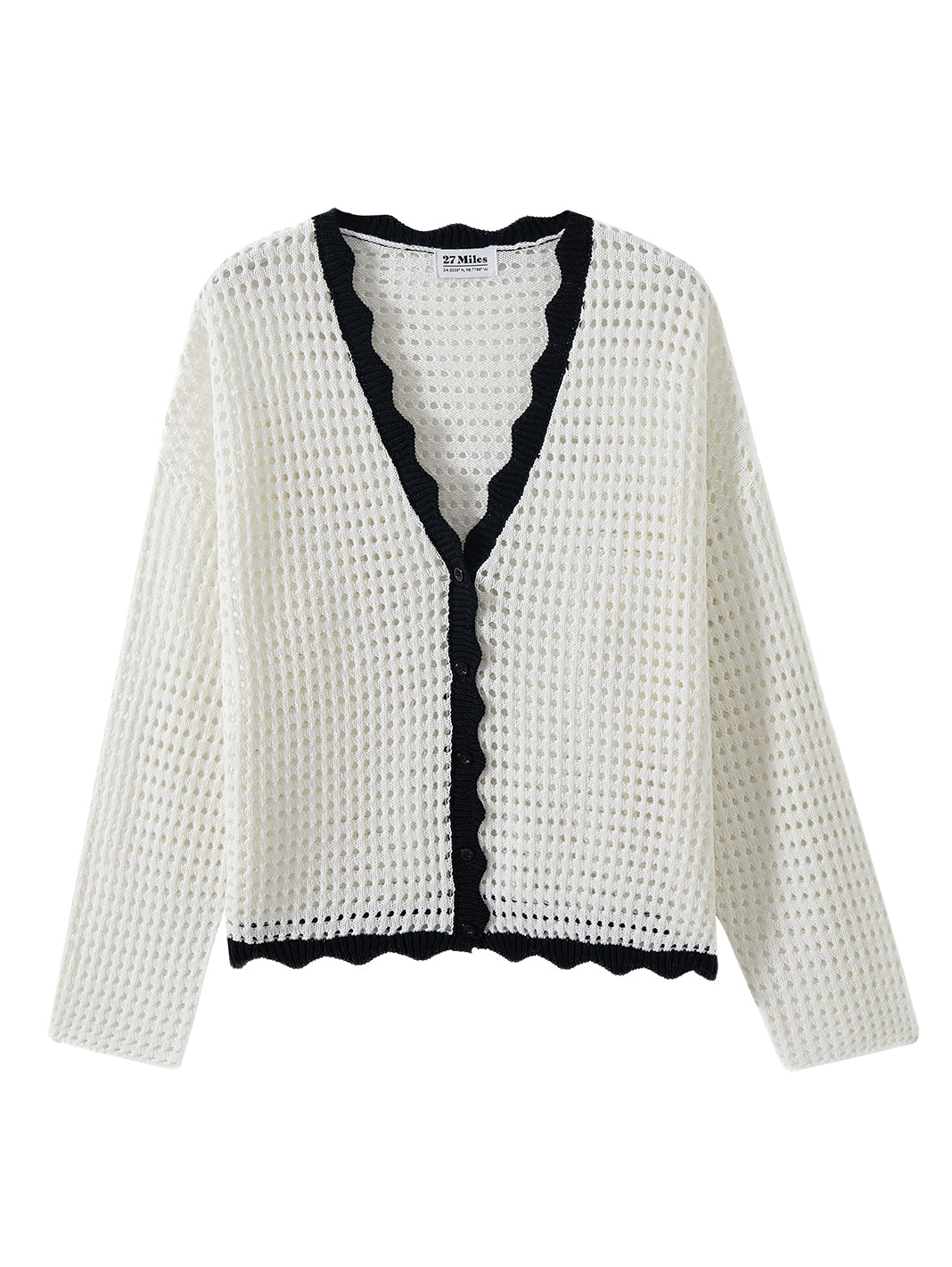 Tammie Cotton Cardigan With Contrast Trim