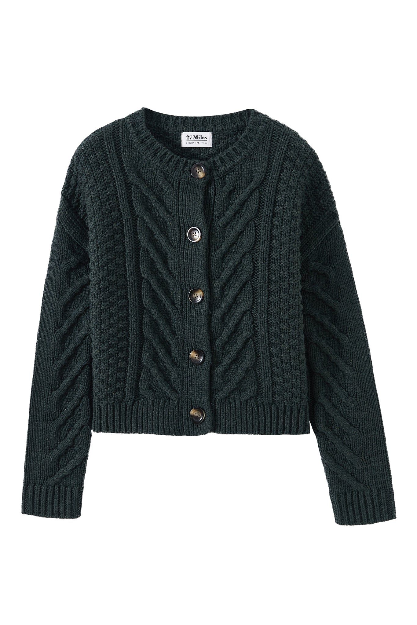Malia Cropped Modern Cable Cardigan