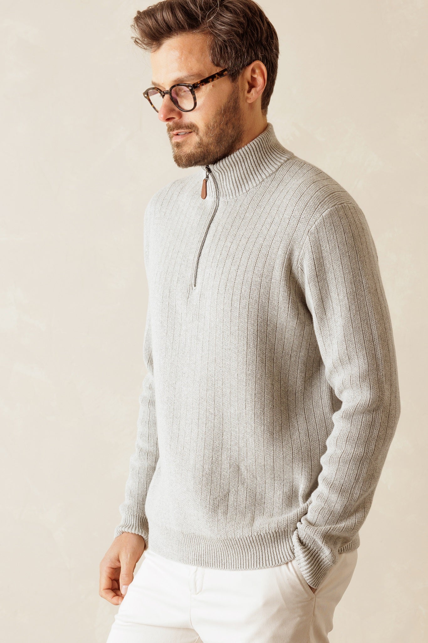 Nicola Cotton Quarter Zip for Men