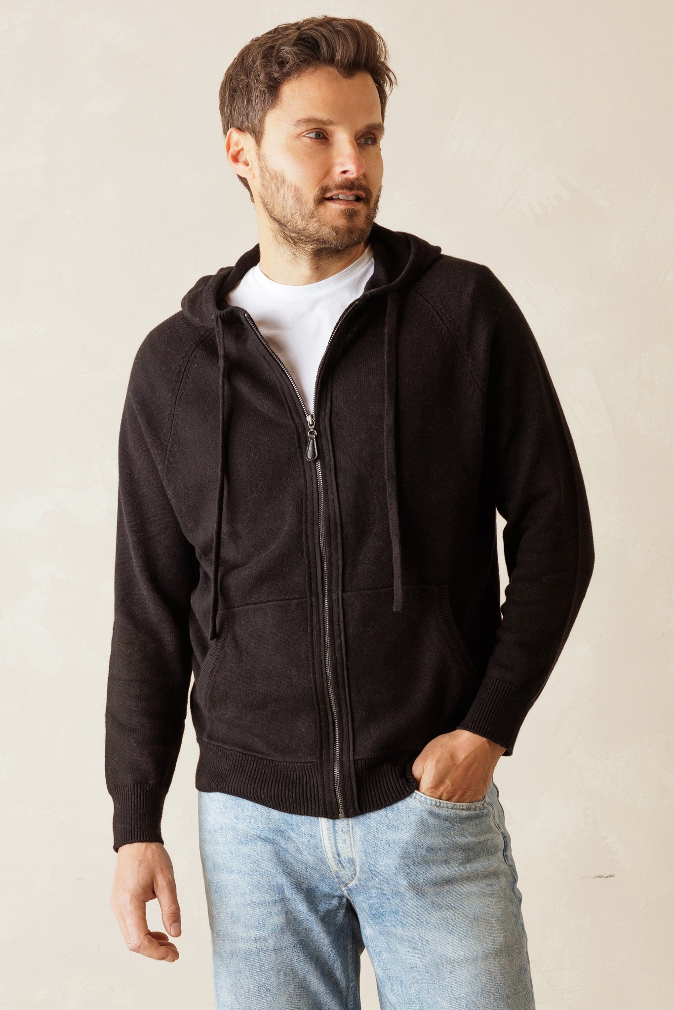 Silvio Men's Cotton Zip Up Hoodie