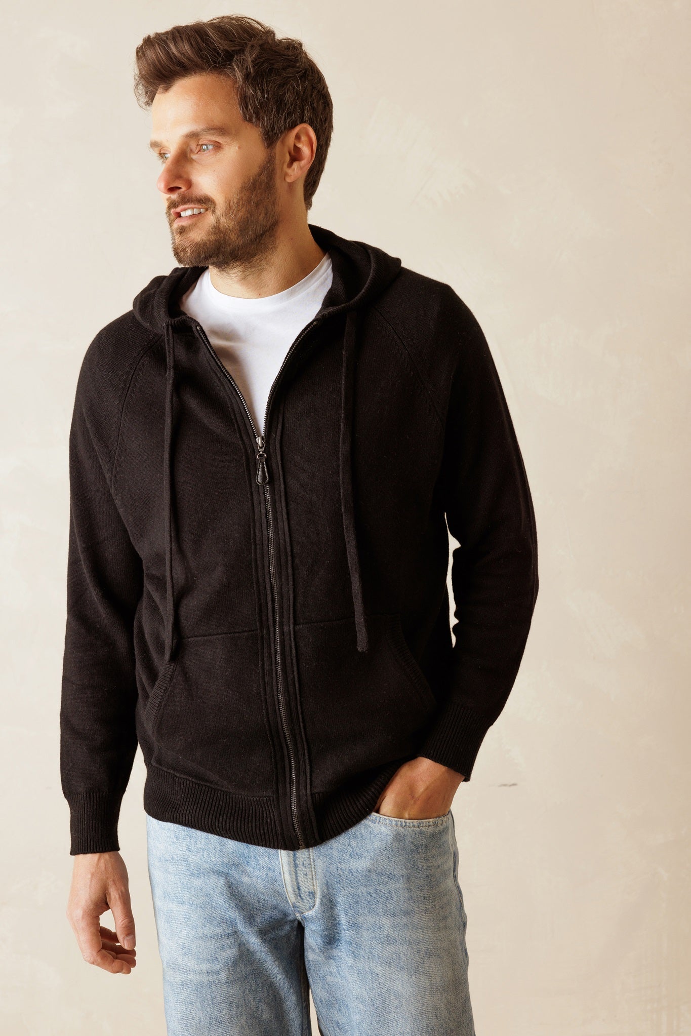 Silvio Men's Cotton Zip Up Hoodie