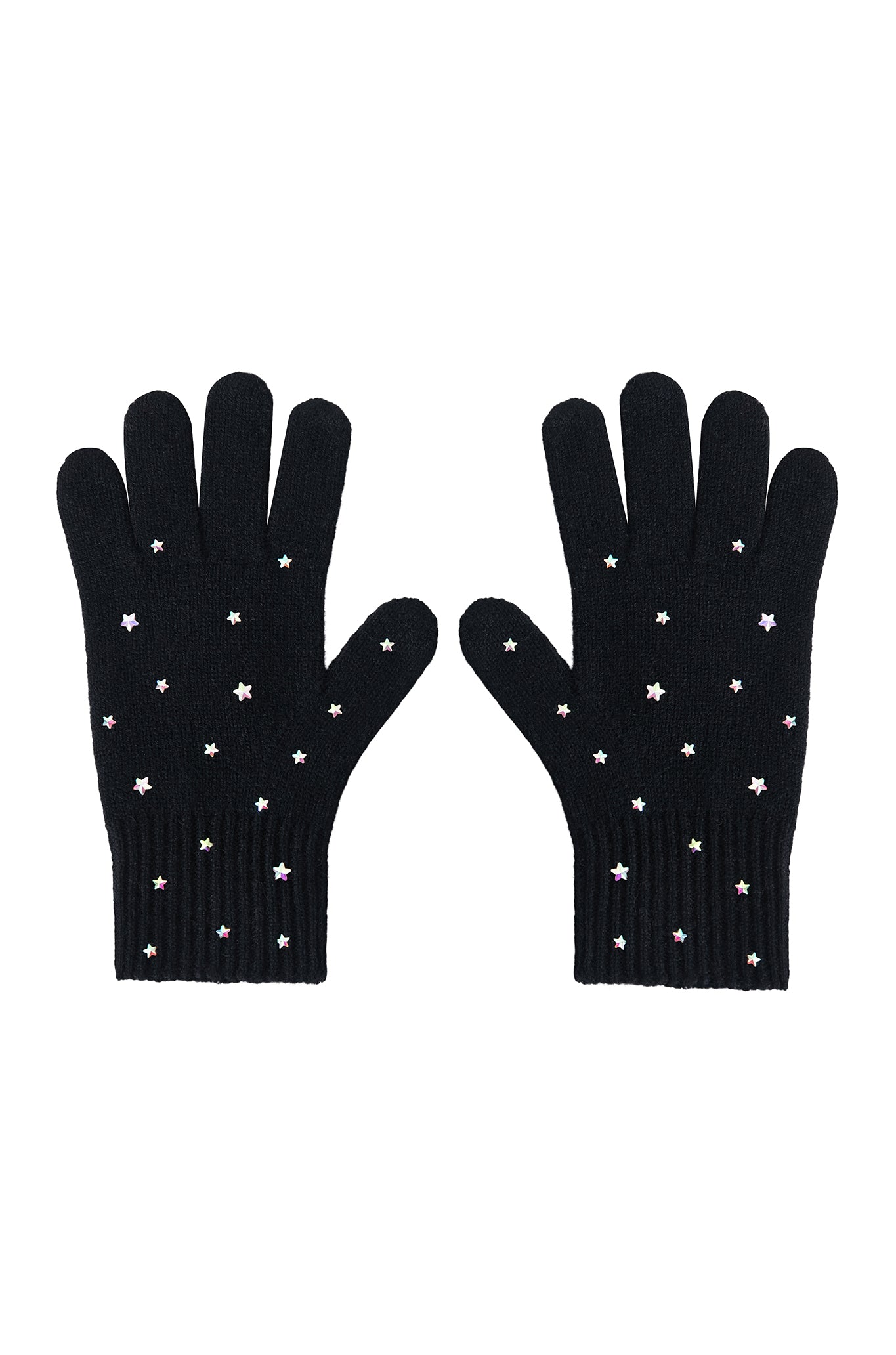 Ella Cashmere Gloves with Star Rhinestones