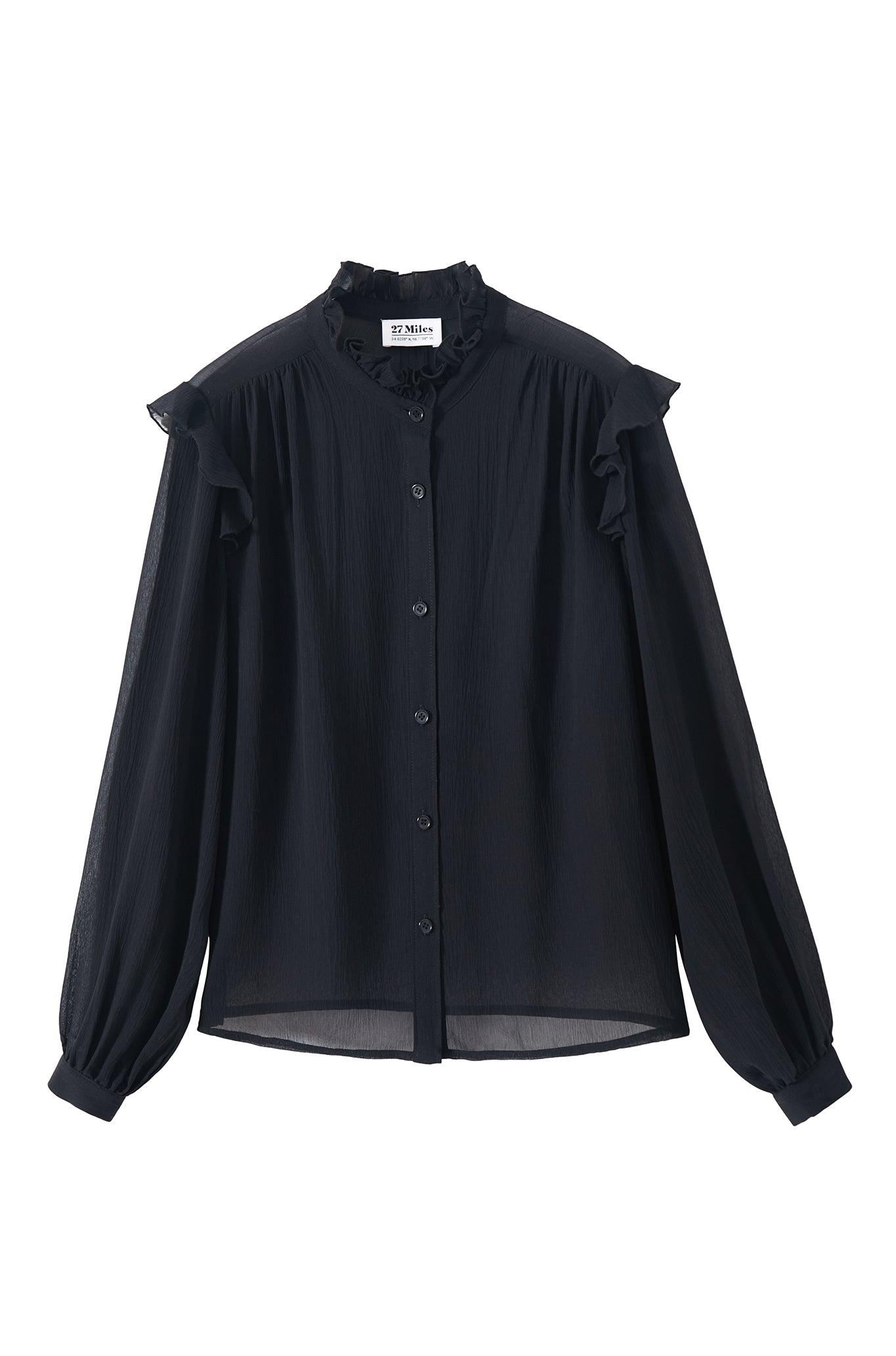 Mirella Black Silk Blouse