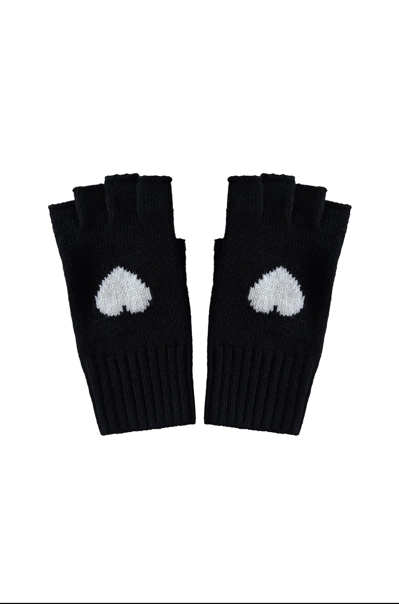 Scarlett Cashmere Heart Fingerless Gloves