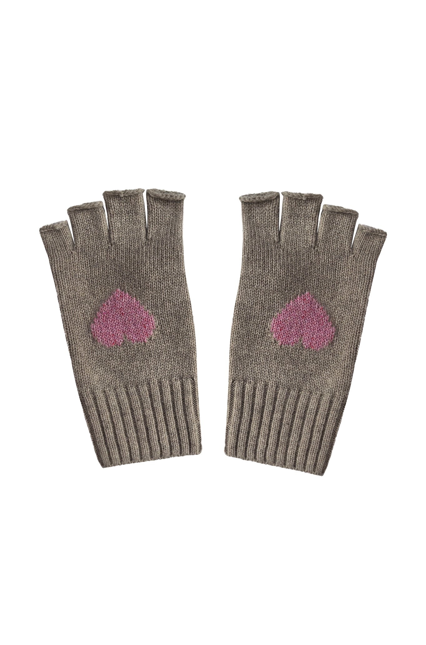 Scarlett Cashmere Heart Fingerless Gloves