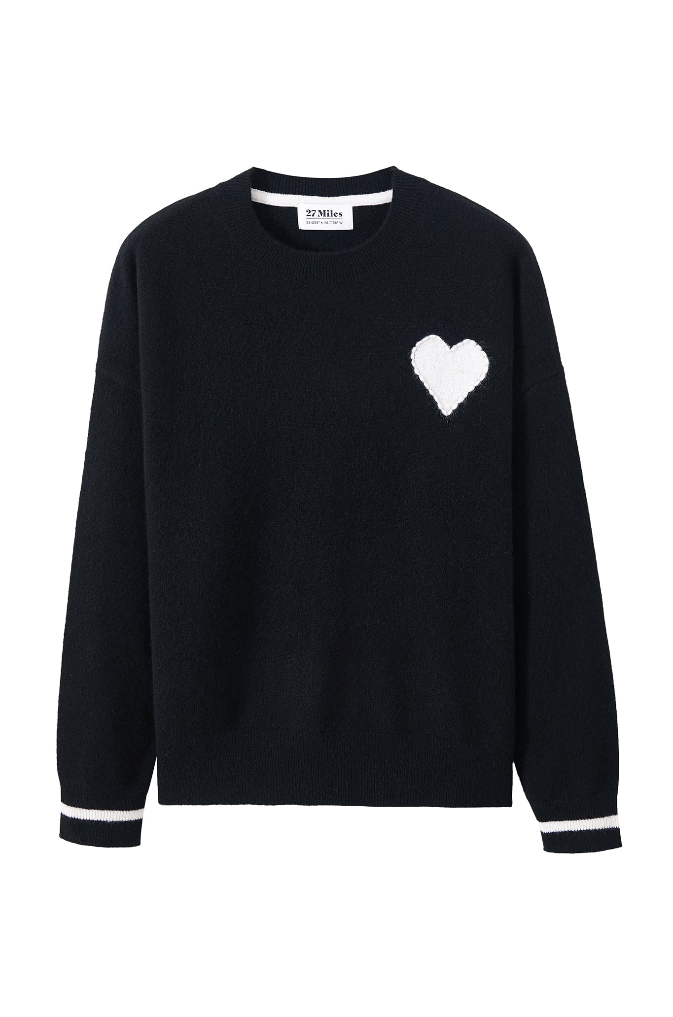 Shaina Cashmere Blend Heart Sweater