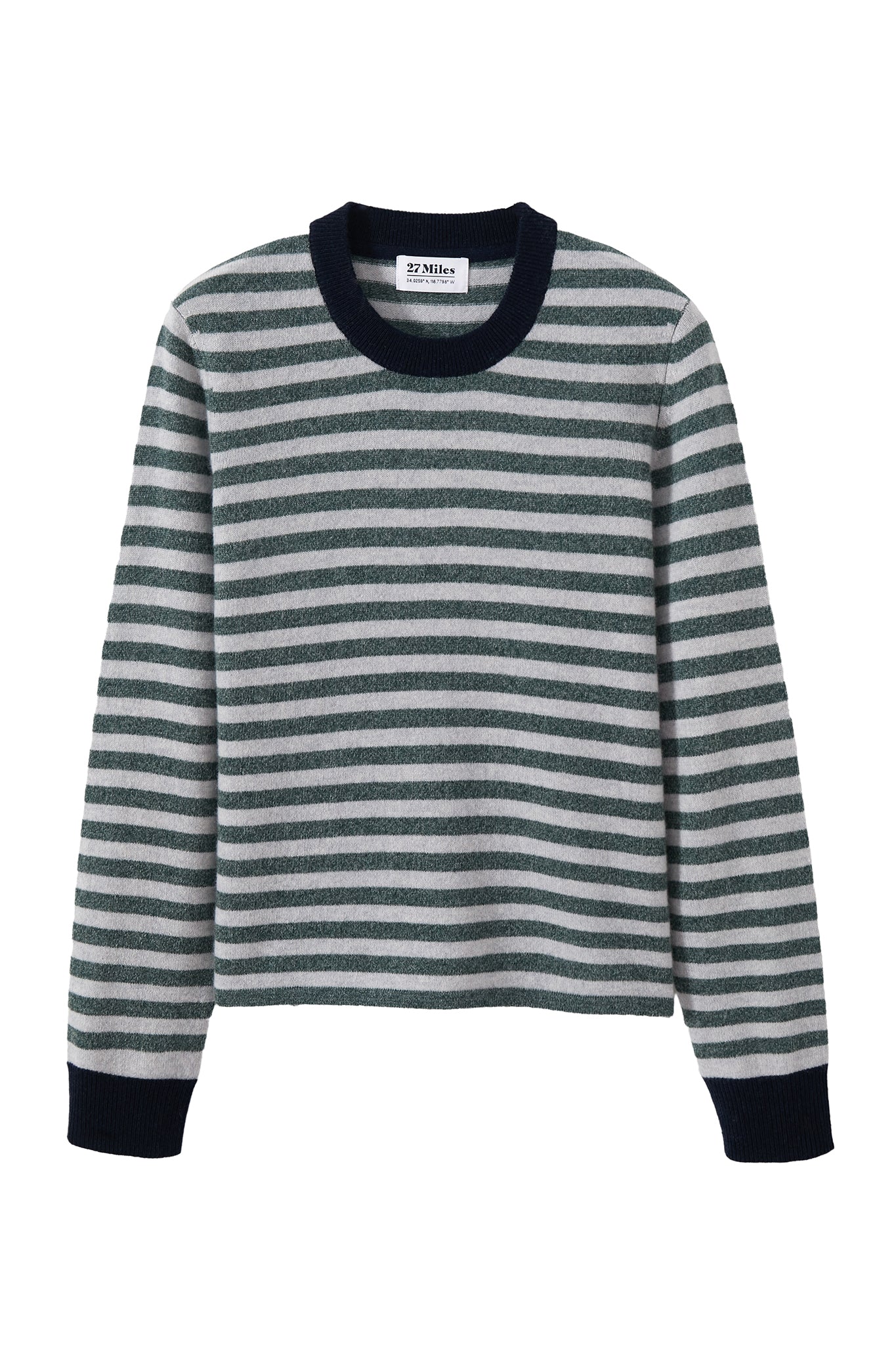 Suzette Cashmere Striped Crew
