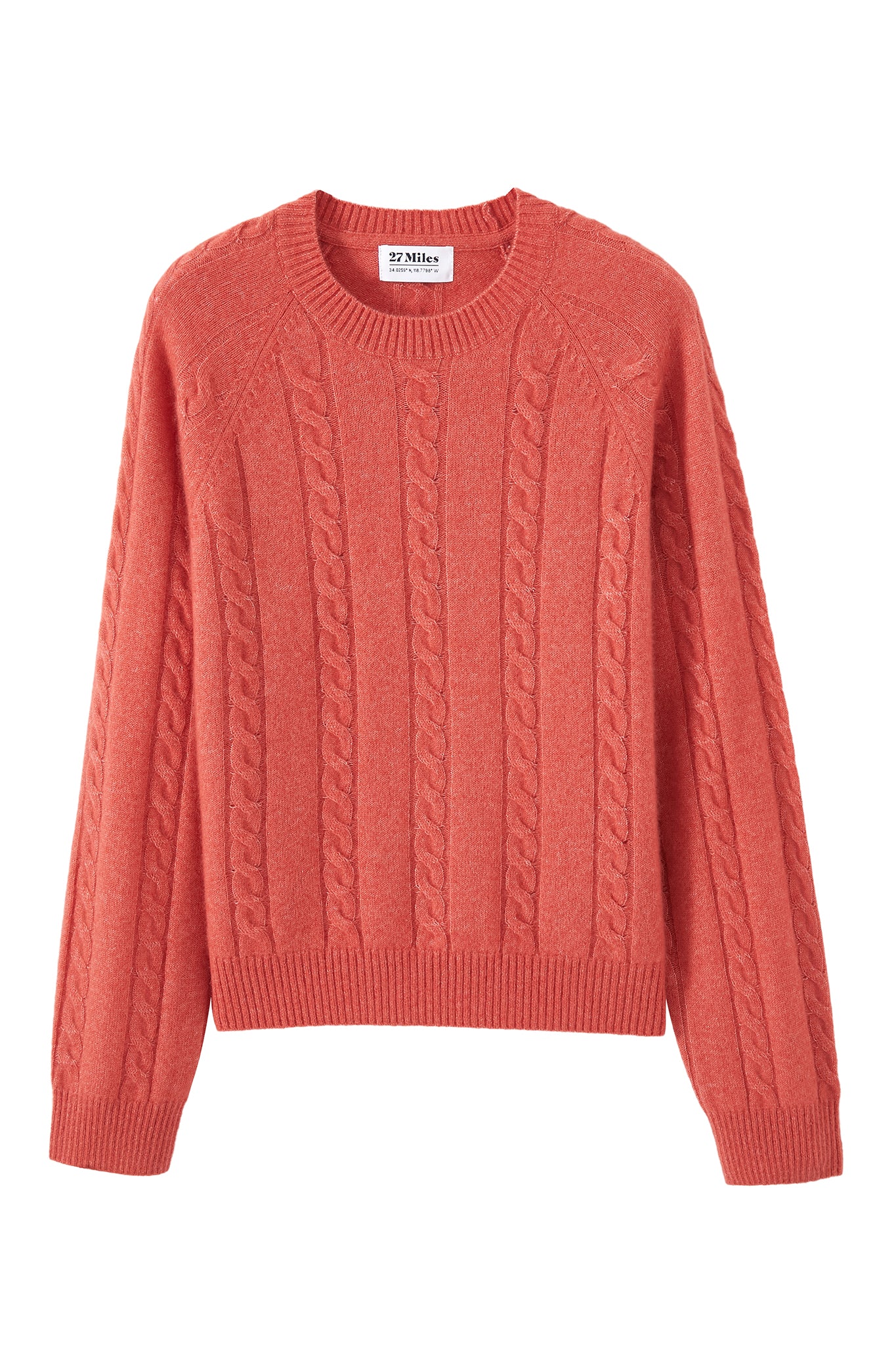 Zhenya Cashmere Blend Cable Crew