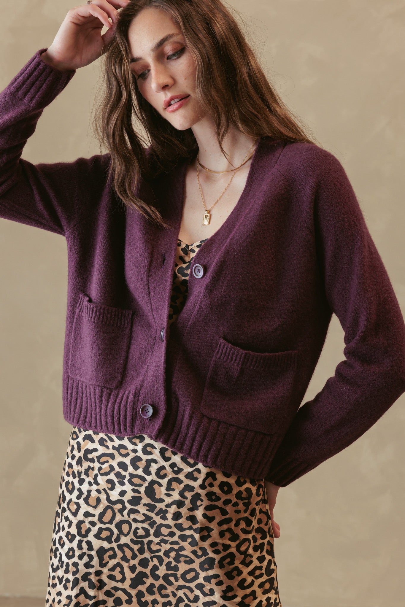 Amanda Cashmere Button Up Cardigan