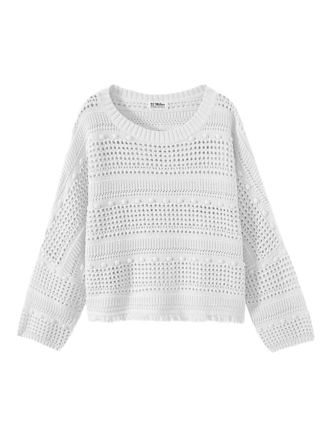 Naja Cotton Pointelle Boxy Knitted Top