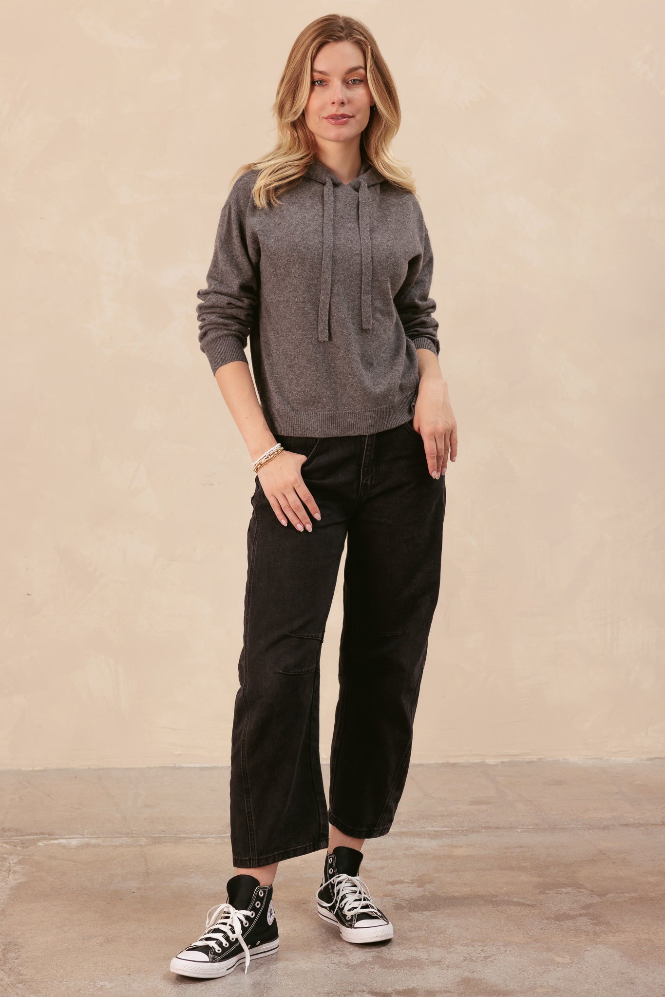 Elina Cashmere Pullover Hoodie