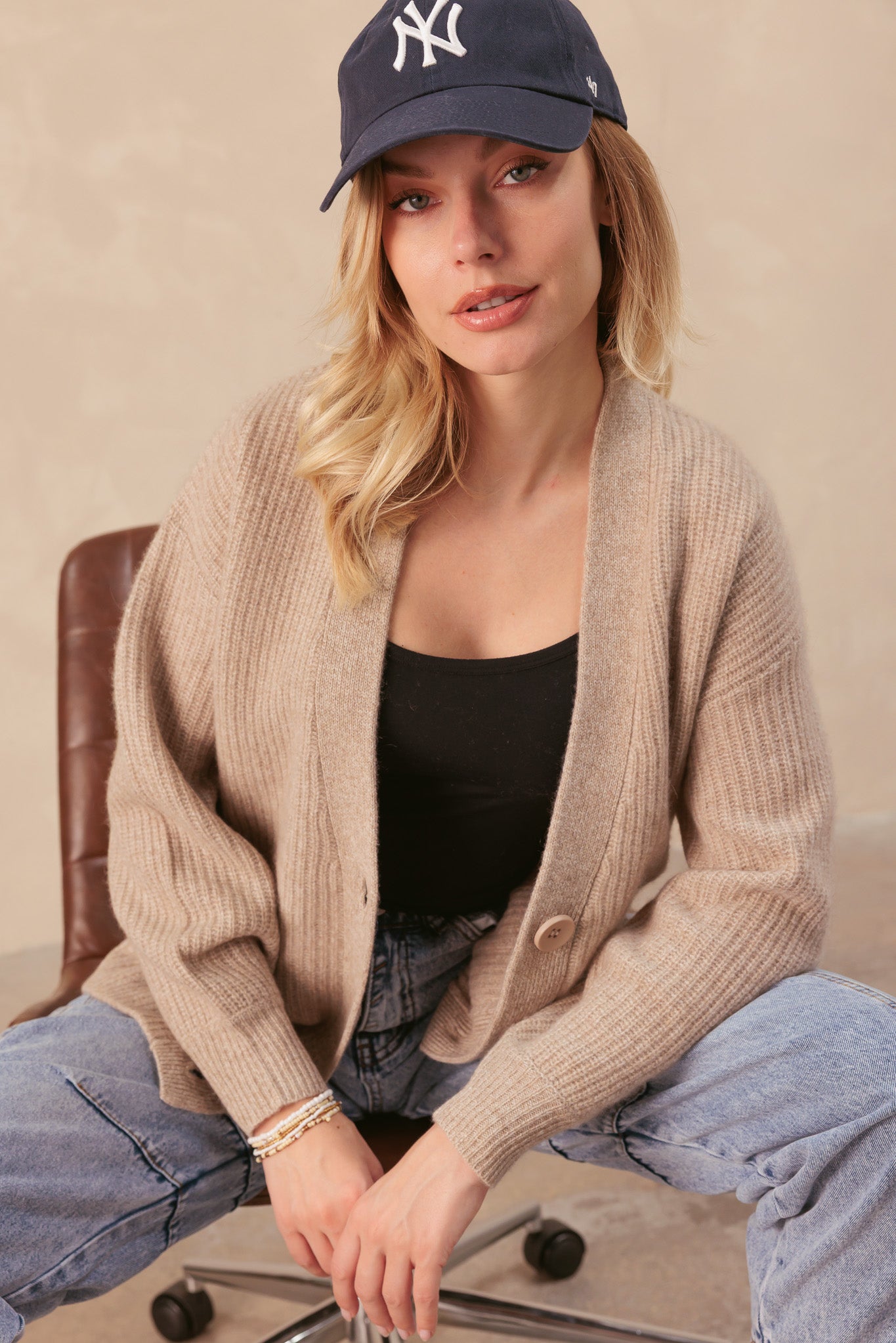 Kamira Cashmere Oversized Cardigan