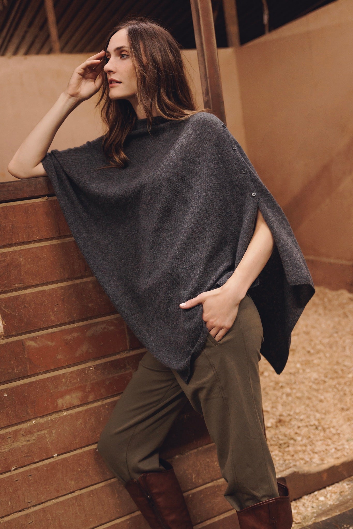 Cashmere Travel Poncho Wrap