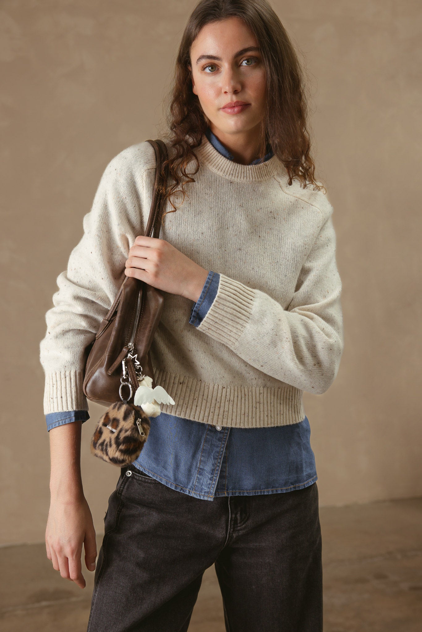 Alyson Cropped Cashmere Crewneck