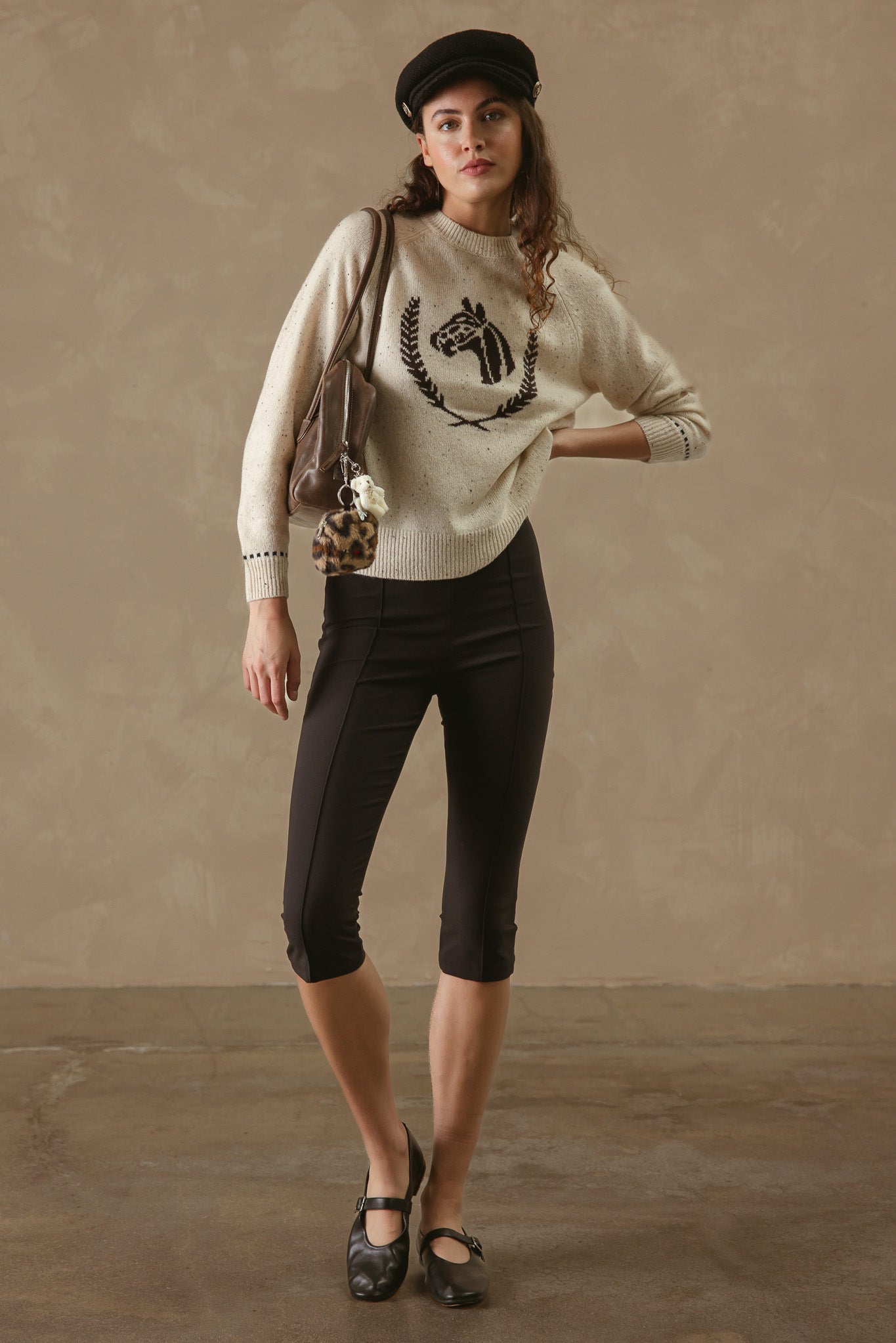 Colt Cashmere Sweater with Horse Graphic
