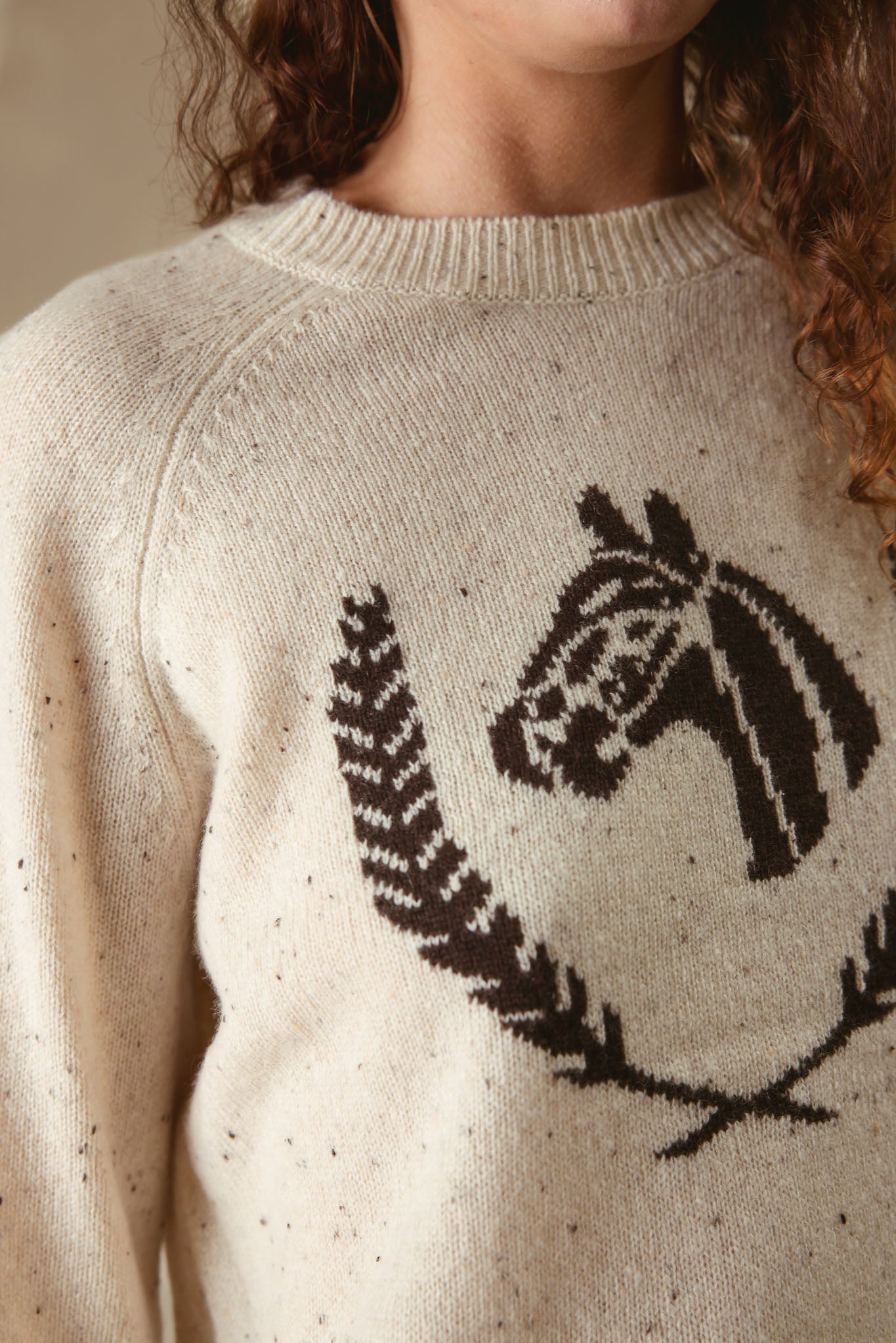 Colt Cashmere Sweater with Horse Graphic