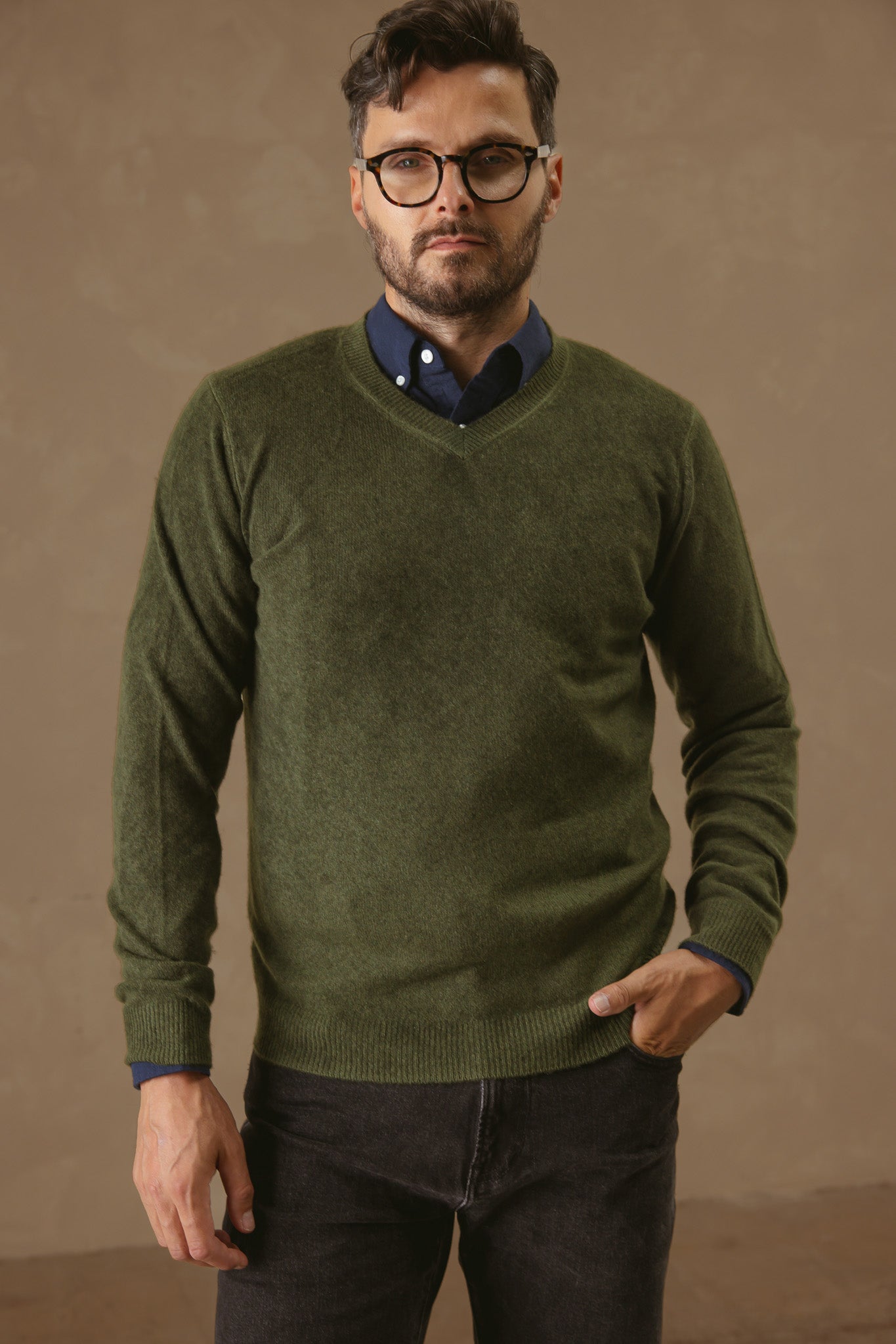 Rudolfo Men's Cashmere V Neck