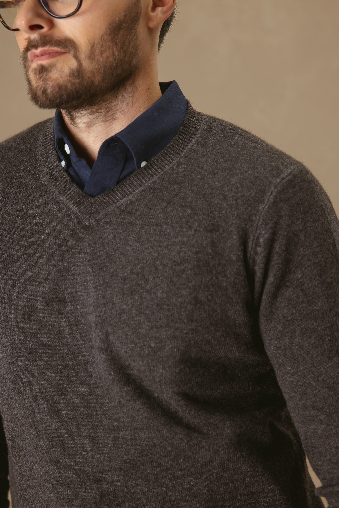 Rudolfo Men's Cashmere V Neck