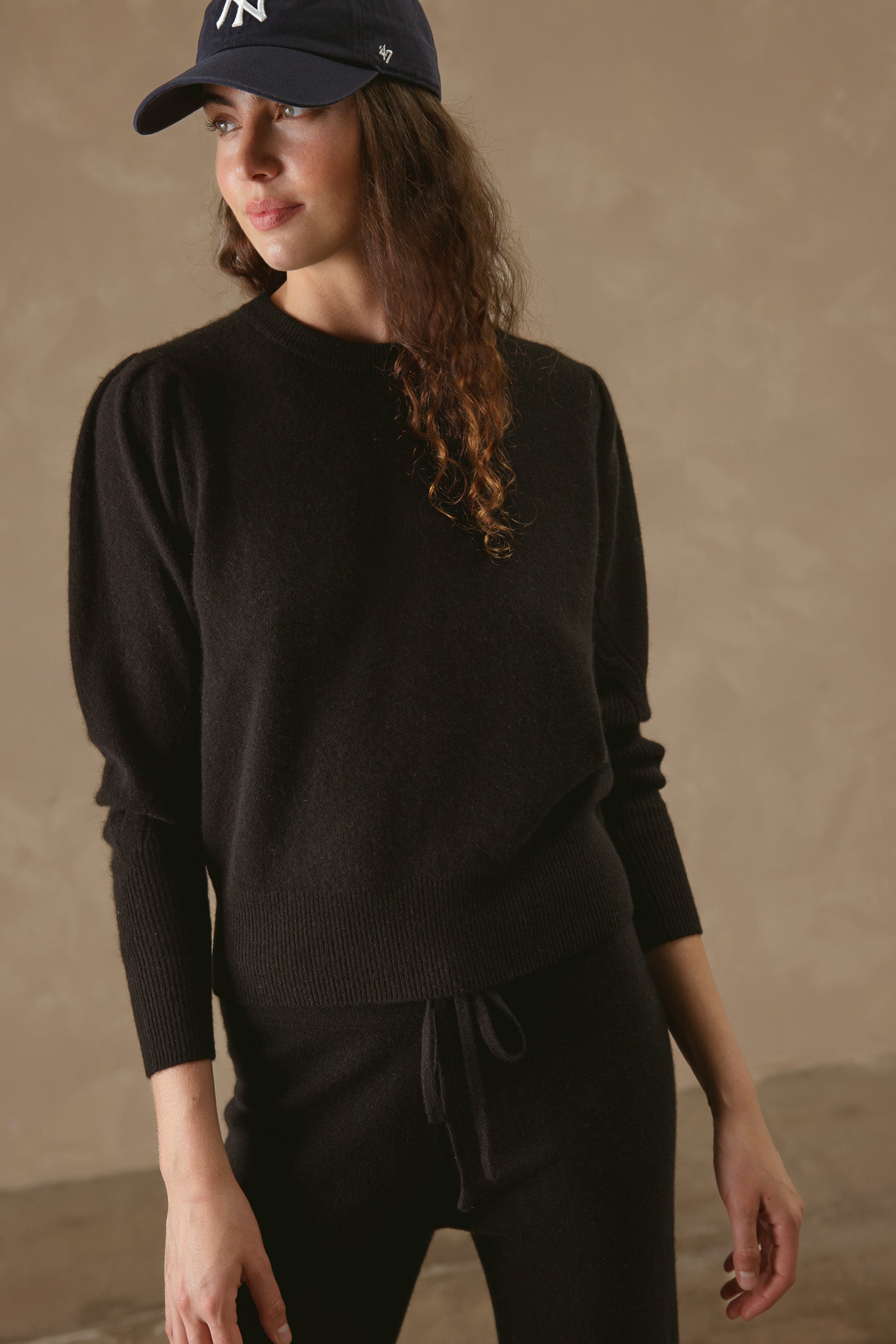 Sheila Puff Sleeve Cashmere Pullover