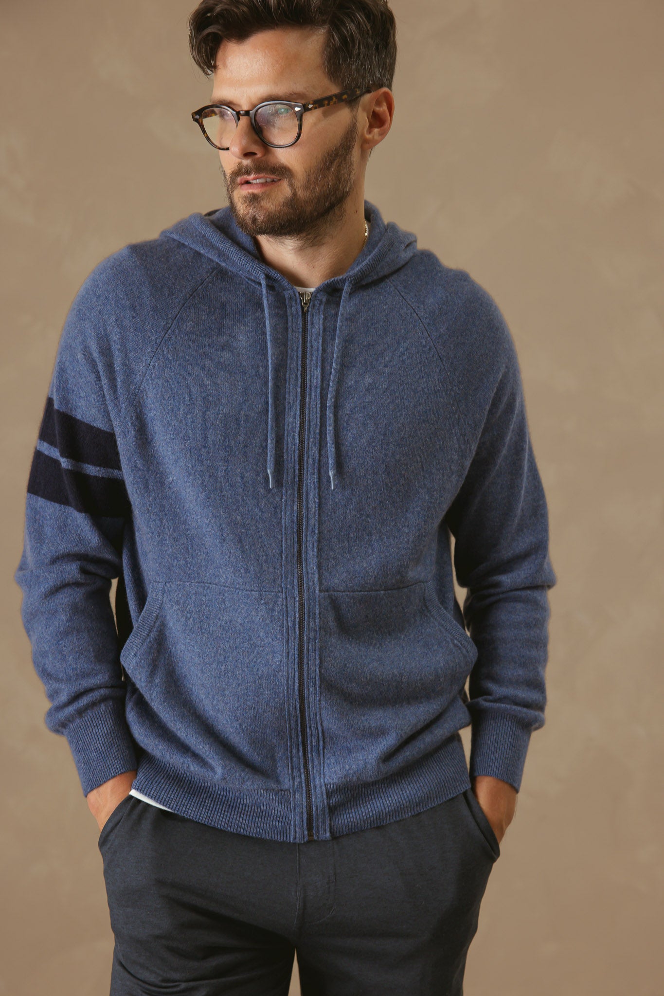 Zuma Men's Cashmere Zip Hoodie