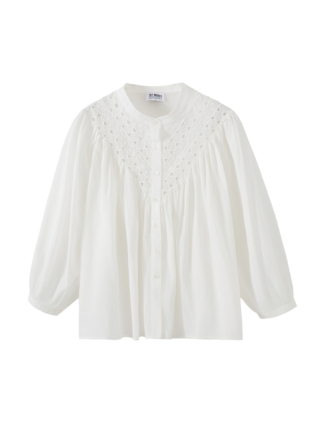 Alivia 3/4 Sleeve Embroidered Blouse