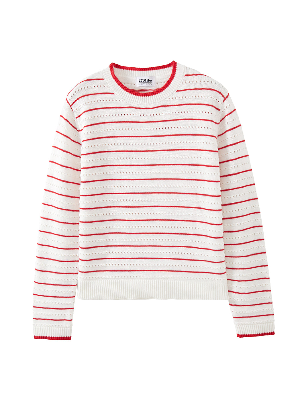 Leah Cotton Striped Crew