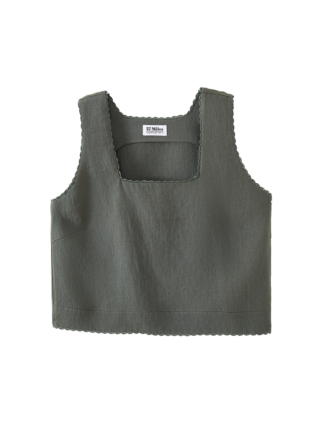 Piper Square Neck Linen Tank