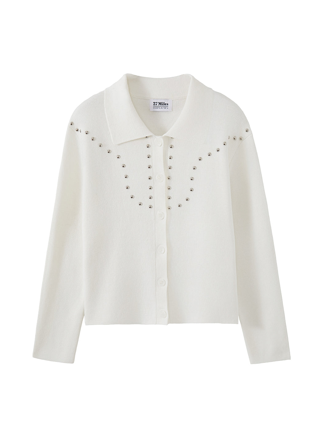 Theresa Studded Collar Knit Jacket