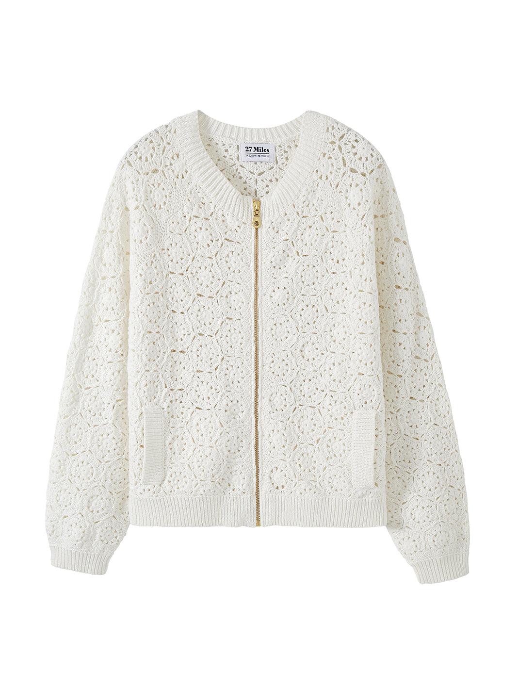 Kezia Hand Crochet Bomber Jacket