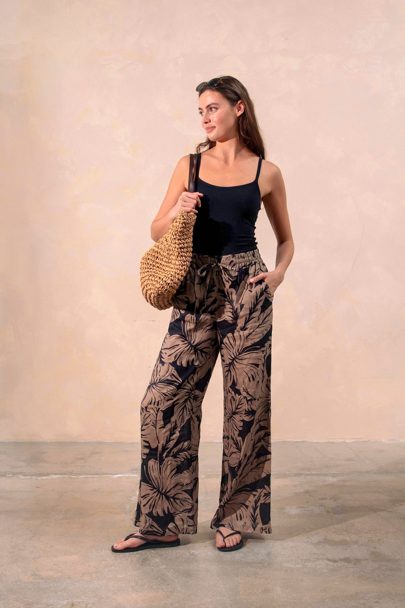 Ravello Wide Leg Linen Pant