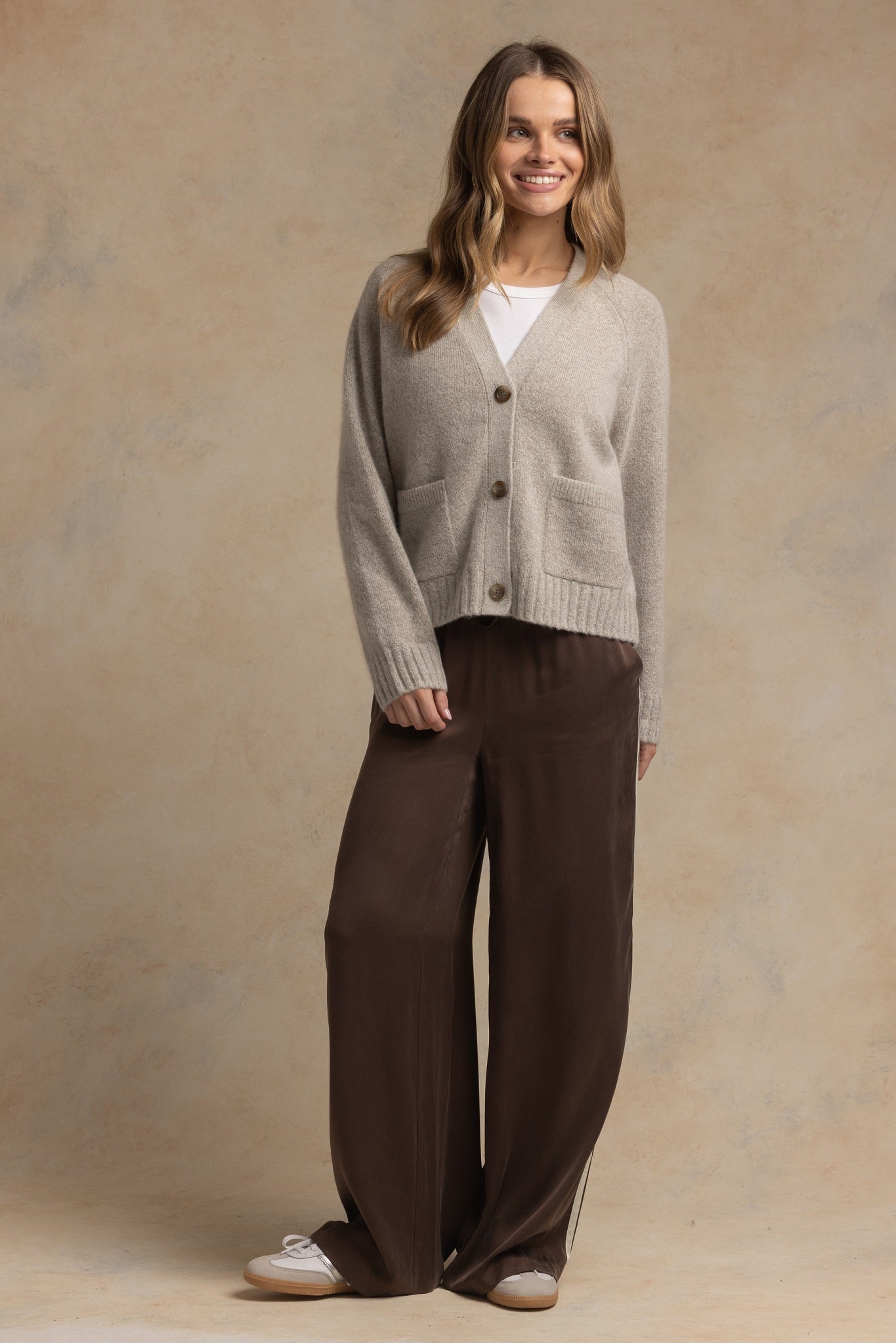 Amanda Cashmere Button Up Cardigan