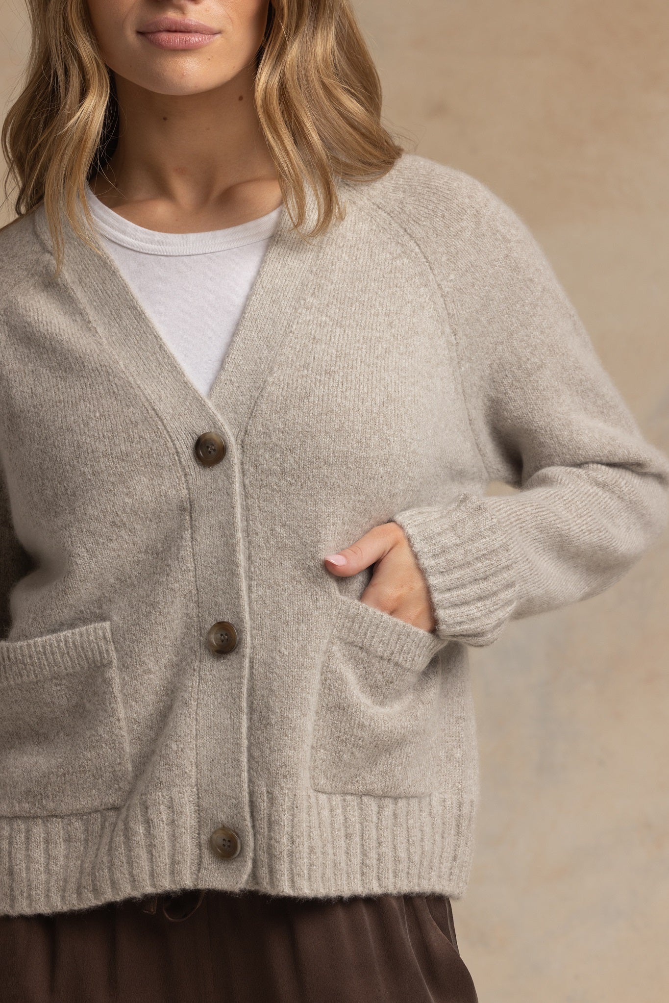 Amanda Cashmere Button Up Cardigan