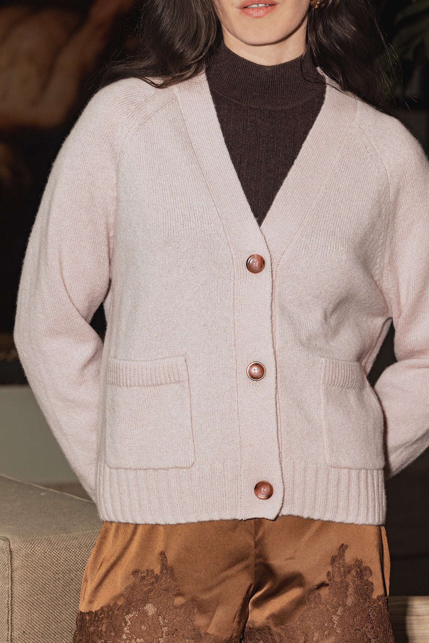 Amanda Cashmere Button Up Cardigan