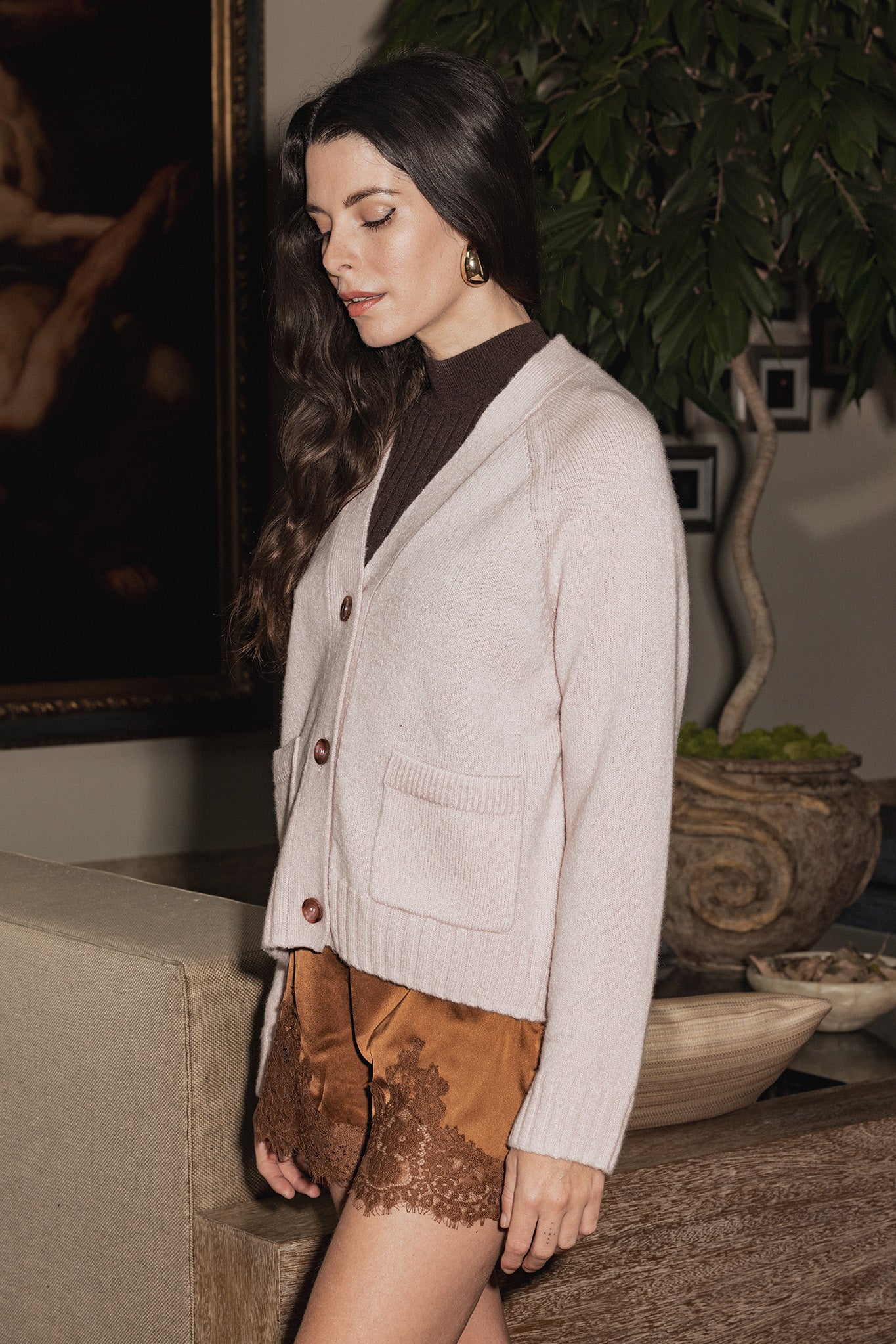 Amanda Cashmere Button Up Cardigan