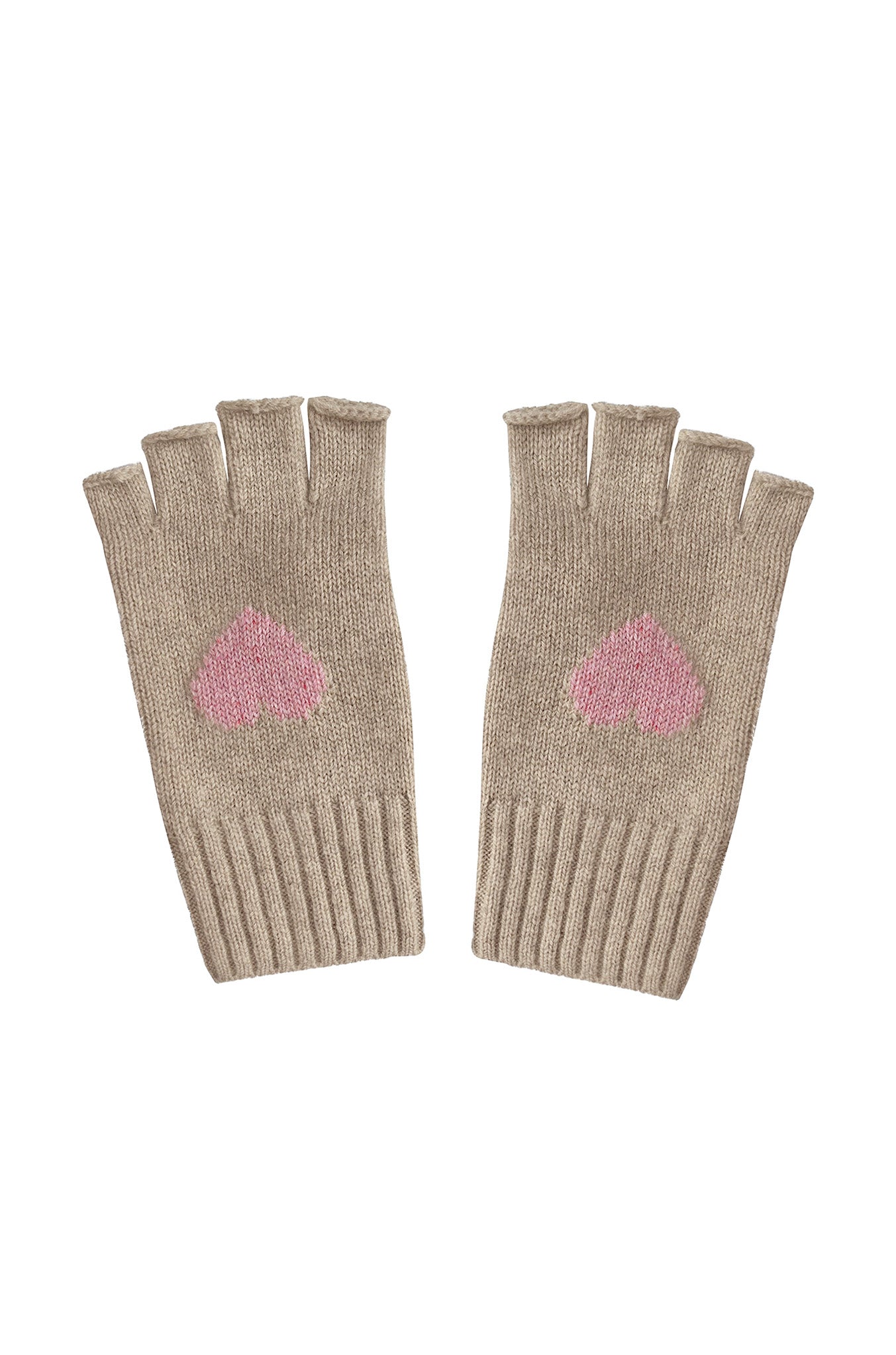 Scarlett Cashmere Heart Fingerless Gloves