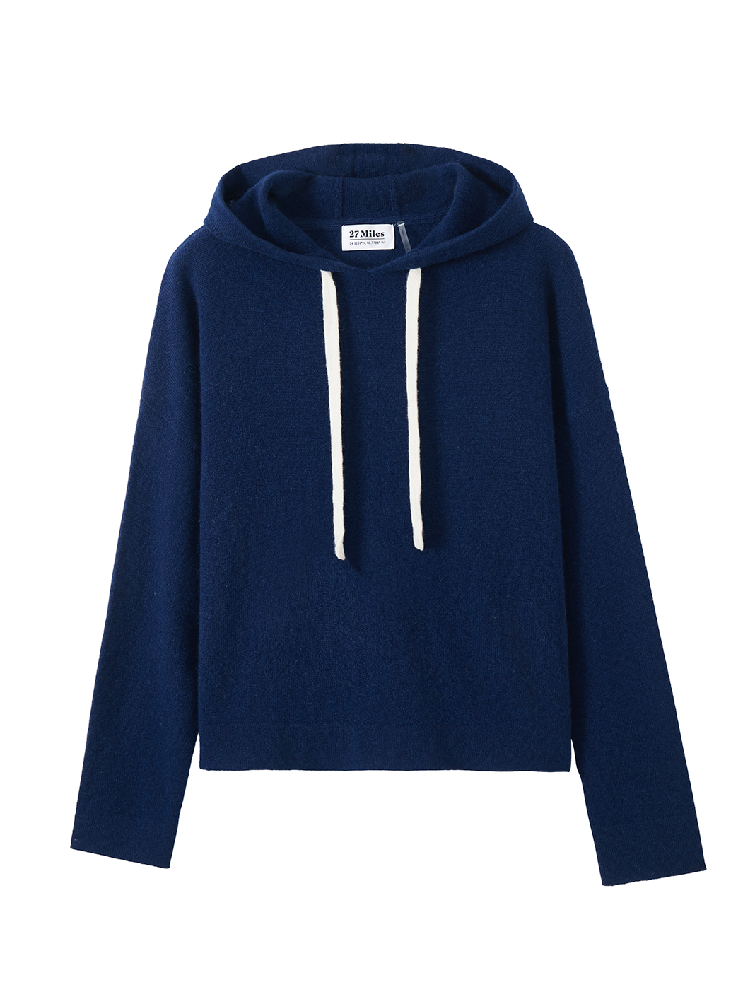 Tova -TN Cashmere Pullover Hoodie with Contrast Drawstring
