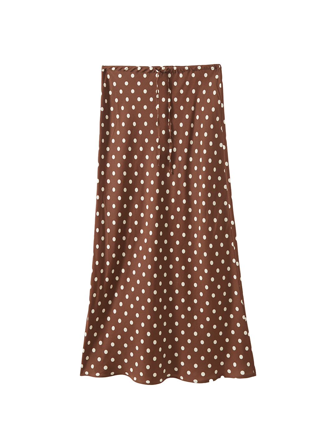 Tate Polka Dot Bias Cut Midi Skirt