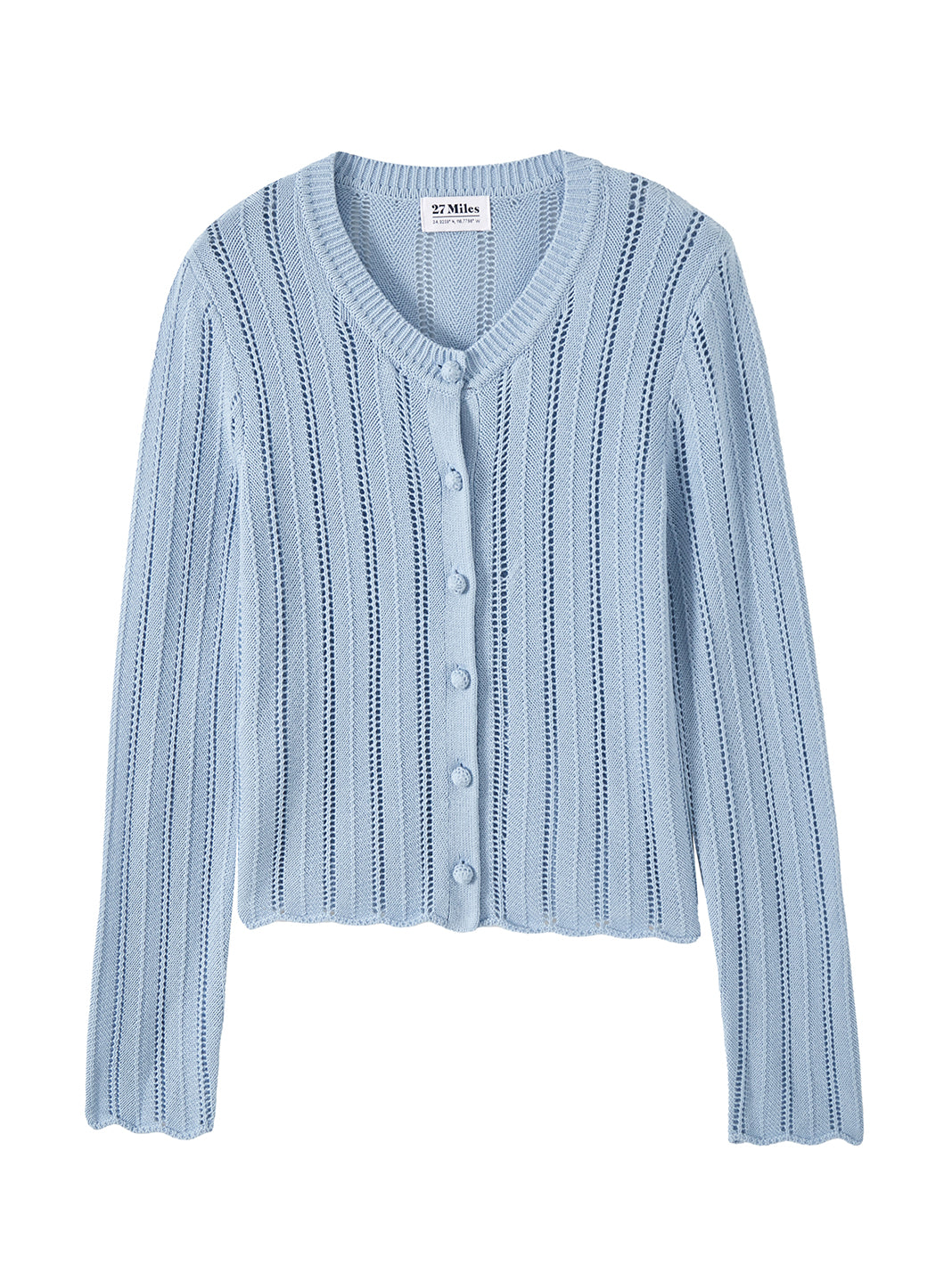 Elody Cotton Pointelled Cardigan