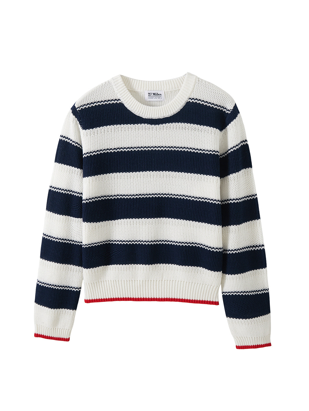 Emmie Cotton Stripe Crewneck Pullover