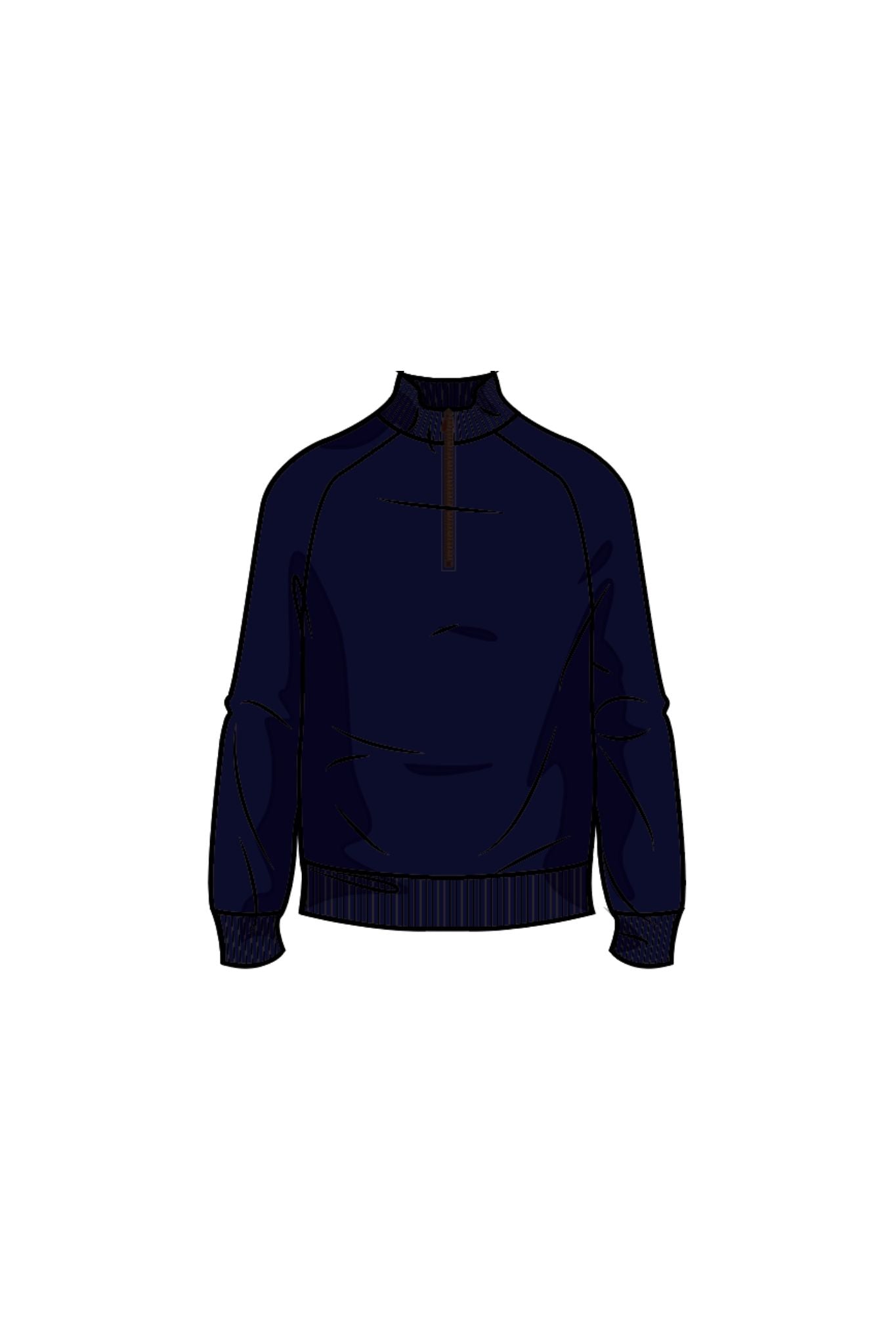 Davide Cashmere Quarter Zip Pullover